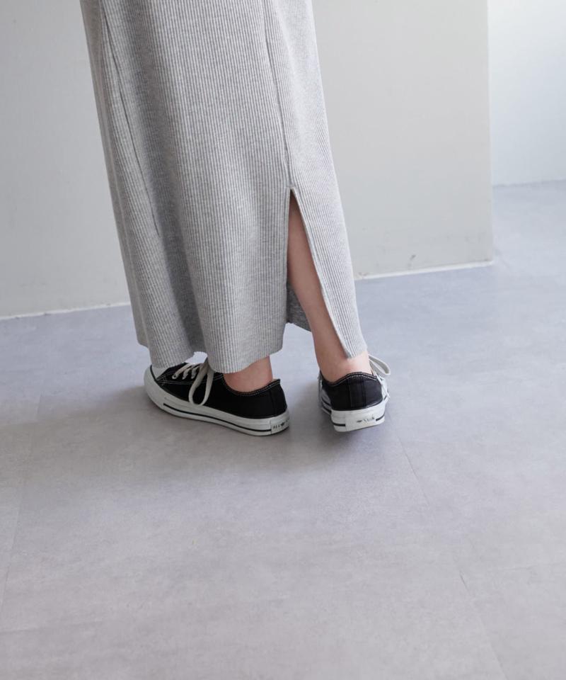 【年中頼れる/3～5サイズ展開/リピーター多数◎】リブカットナロースカート《WEB限定》