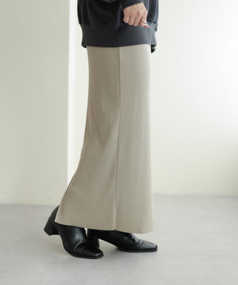 【年中頼れる/3～5サイズ展開/リピーター多数◎】リブカットナロースカート《WEB限定》