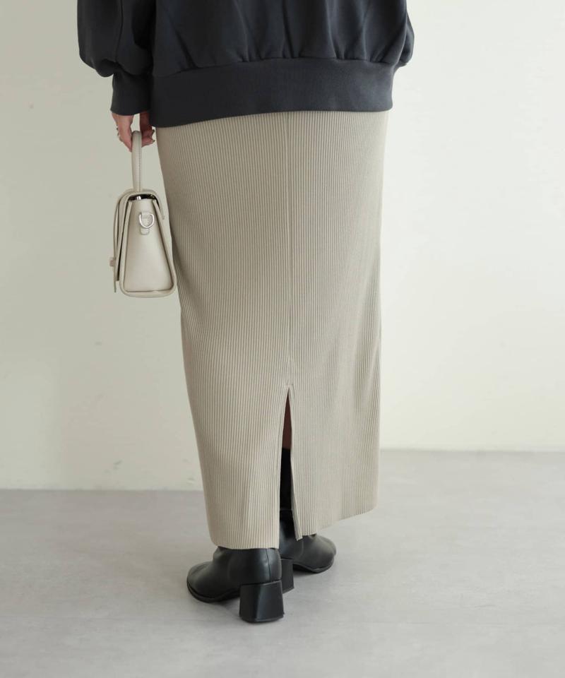【年中頼れる/3～5サイズ展開/リピーター多数◎】リブカットナロースカート《WEB限定》