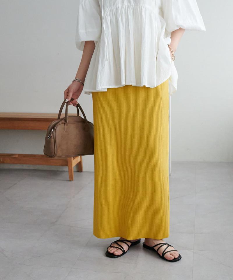 【年中頼れる/3～5サイズ展開/リピーター多数◎】リブカットナロースカート《WEB限定》