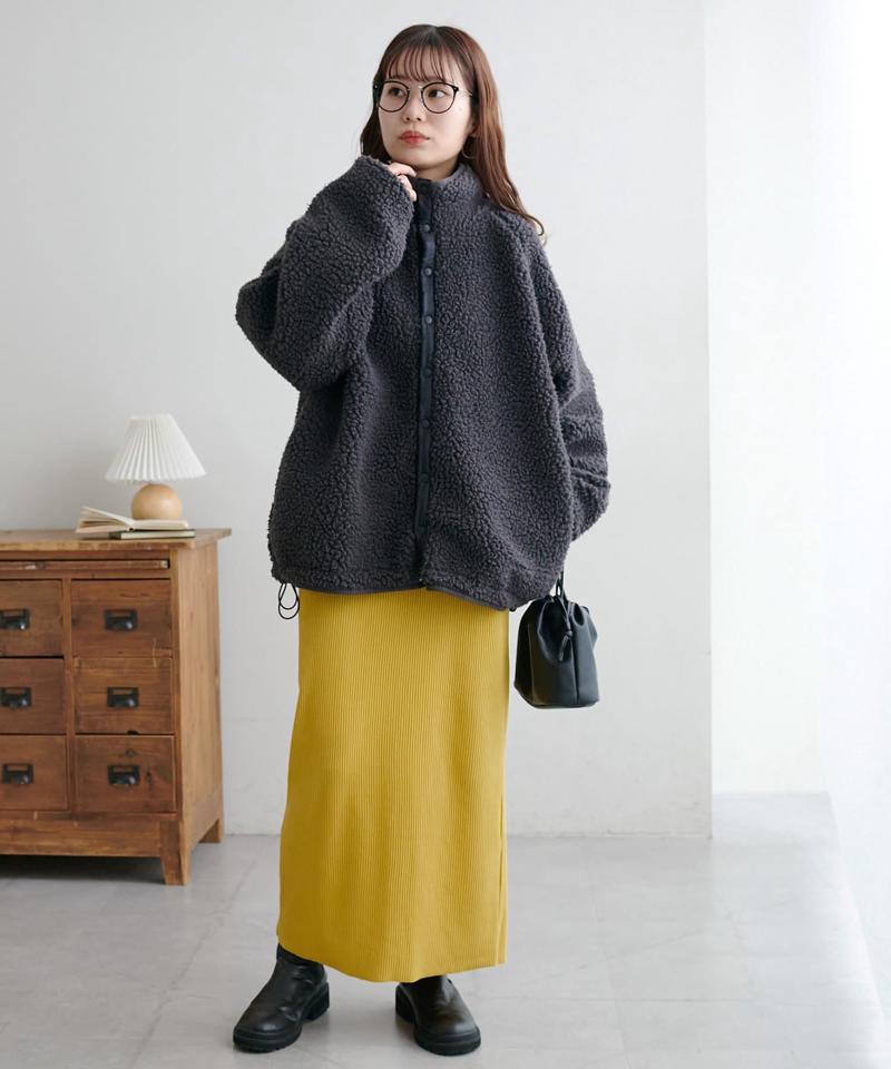 【年中頼れる/3～5サイズ展開/リピーター多数◎】リブカットナロースカート《WEB限定》