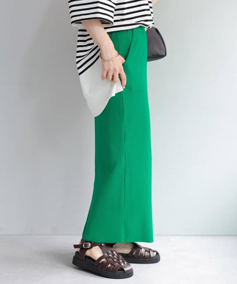 【年中頼れる/3～5サイズ展開/リピーター多数◎】リブカットナロースカート《WEB限定》