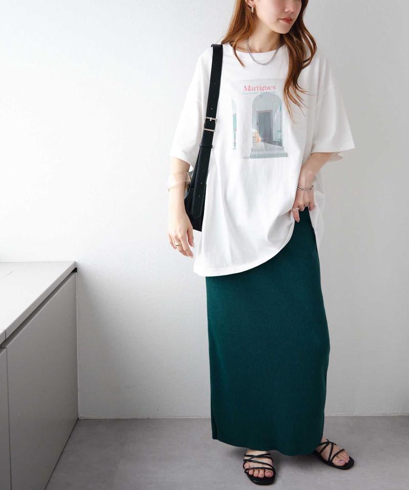 【年中頼れる/3～5サイズ展開/リピーター多数◎】リブカットナロースカート《WEB限定》