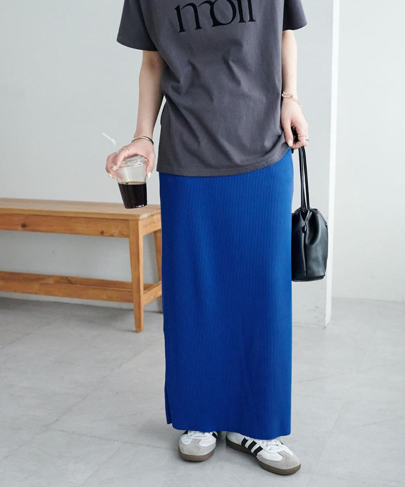 【年中頼れる/3～5サイズ展開/リピーター多数◎】リブカットナロースカート《WEB限定》