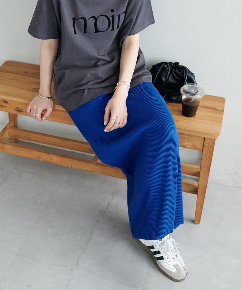 【年中頼れる/3～5サイズ展開/リピーター多数◎】リブカットナロースカート《WEB限定》