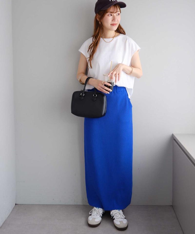 【年中頼れる/3～5サイズ展開/リピーター多数◎】リブカットナロースカート《WEB限定》