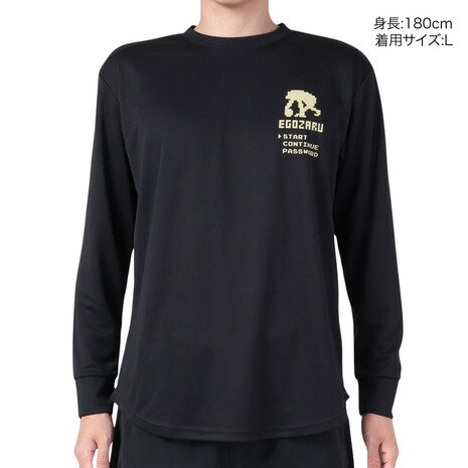【10%OFFクーポン対象！1/18まで】エゴザル（EGOZARU）（メンズ）バスケットボールウェア レトロゲーム 長袖Tシャツ EZLT-F2322