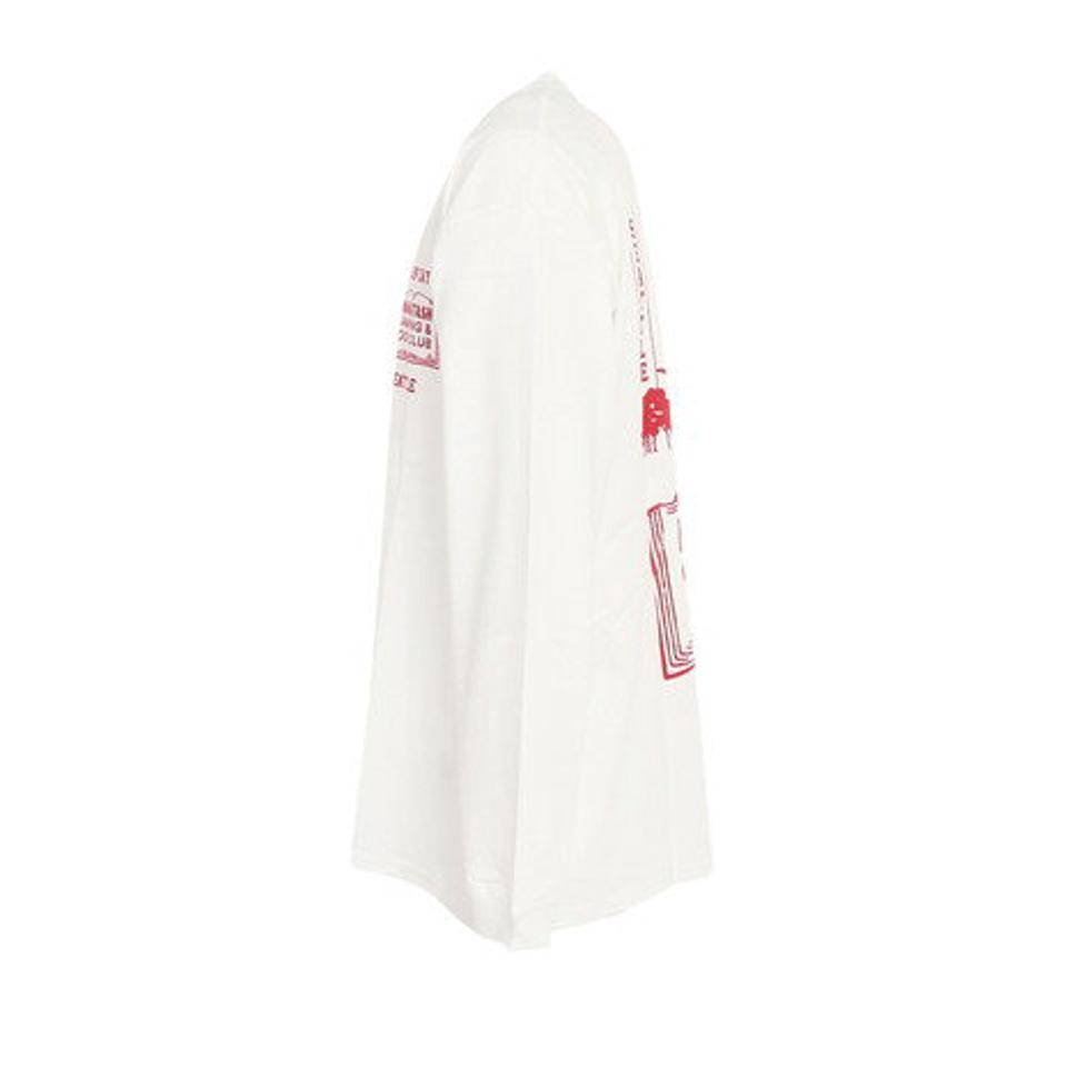 マナスタッシュ（MANASTASH）（メンズ）CiTee 長袖Tシャツ BOOK CLUB 792-3230025 WHITE