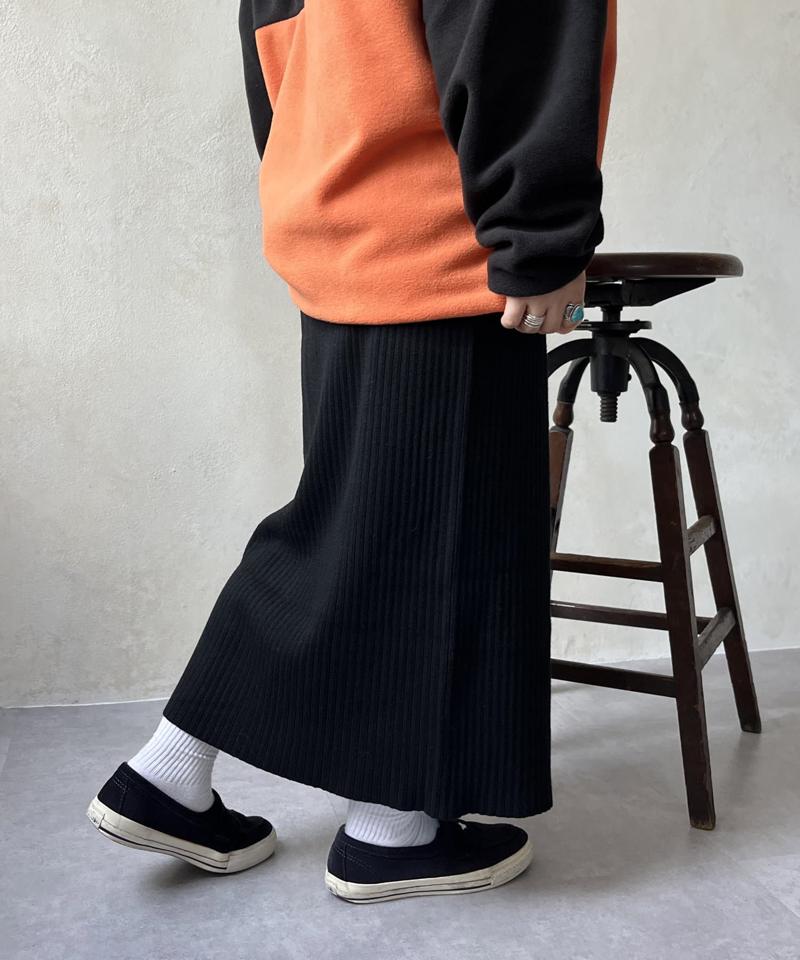 【新色追加】【高身長サイズあり】リブナロースカート