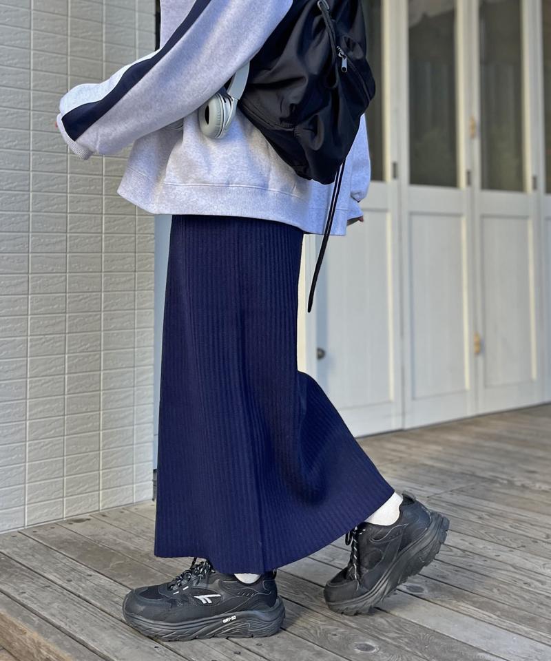 【新色追加】【高身長サイズあり】リブナロースカート