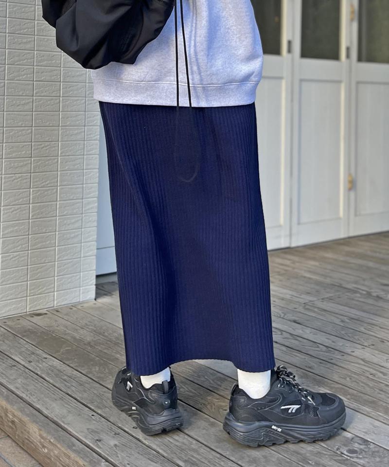 【新色追加】【高身長サイズあり】リブナロースカート
