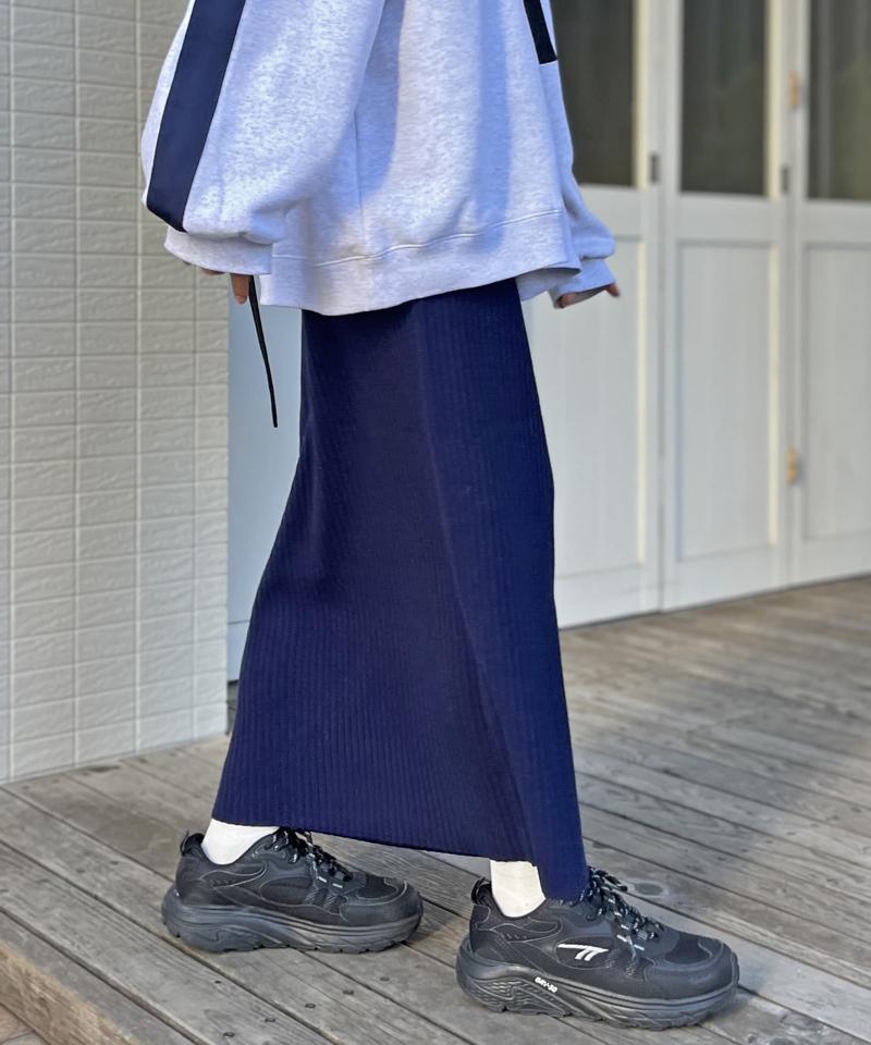 【新色追加】【高身長サイズあり】リブナロースカート