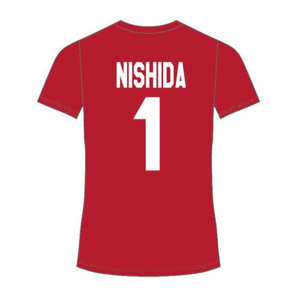 アシックス（ASICS）（メンズ、レディース）バレーボールウェア 応援Tシャツ 西田選手 男子日本代表 レプリカ 背番号 2053A200.602