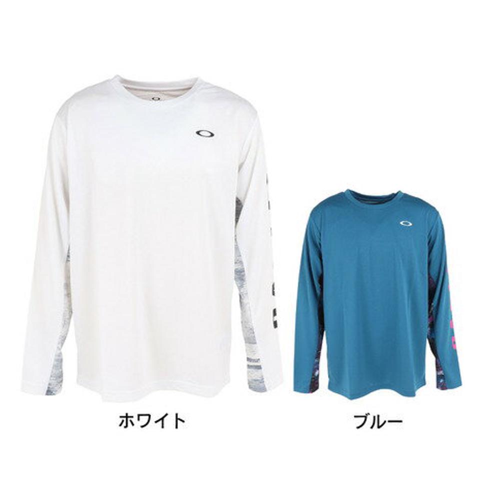 オークリー（OAKLEY）（メンズ）テニスウェア Slant Logo Print 長袖Tシャツ 8.0 FOA405835