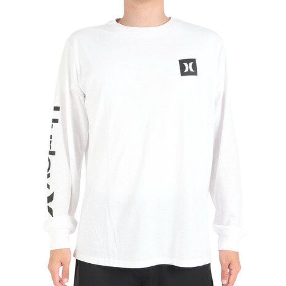 ハーレー（HURLEY）（メンズ）カットソー 長袖 ホワイト 白 SLEEVE LOGO 長袖Tシャツ MLS2312031-WHT