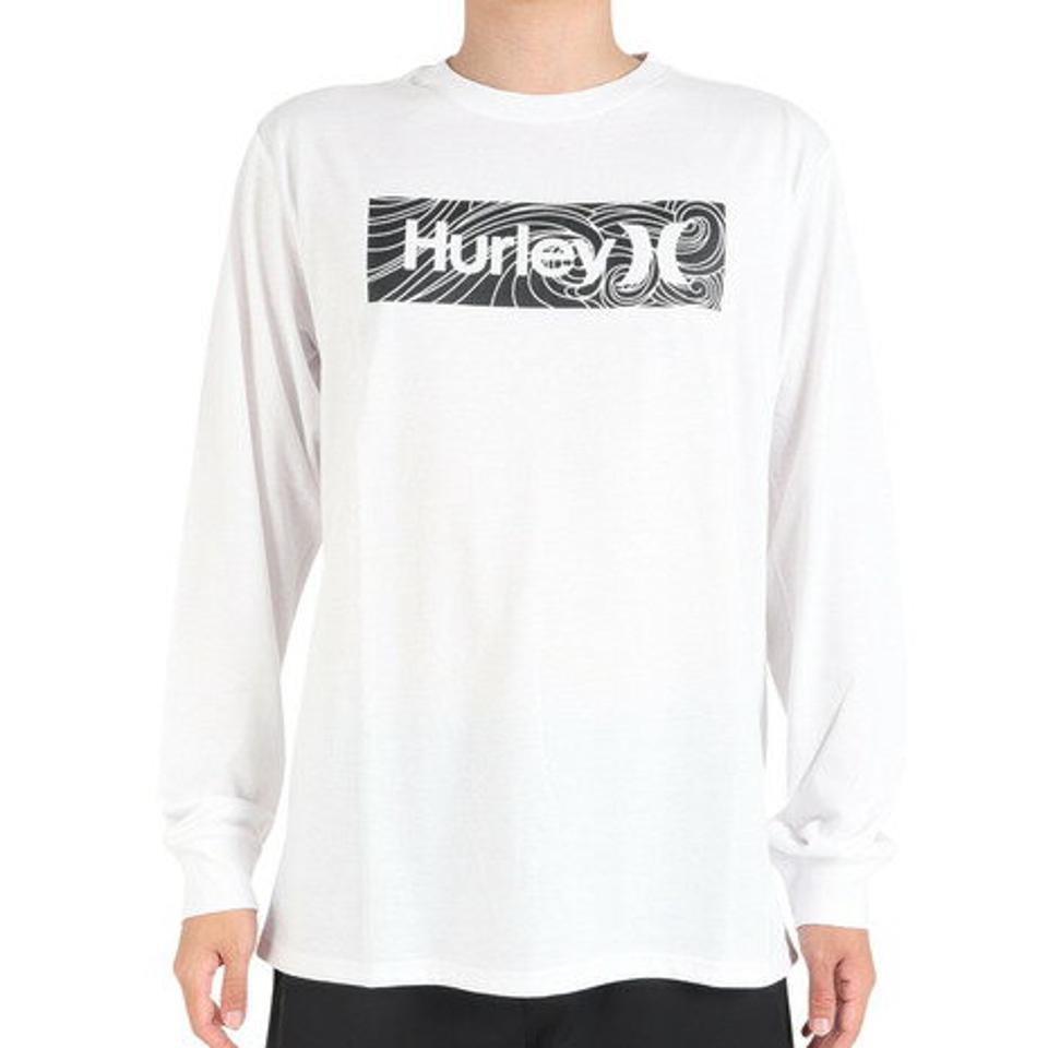 ハーレー（HURLEY）（メンズ）VORTEX BOX ロゴ 長袖Tシャツ MLS2312011-WHT
