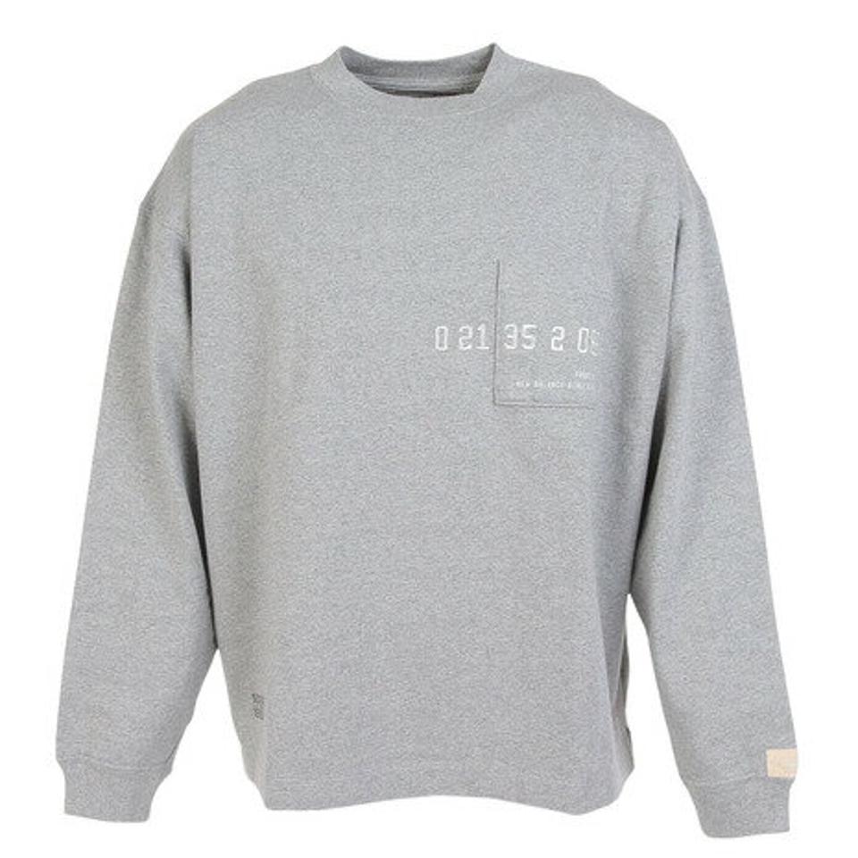 ニューバランス（new balance）（メンズ）1000 ミルナンバリングプリントロングスリーブ Tシャツオーバーサイズフィット AMT35104