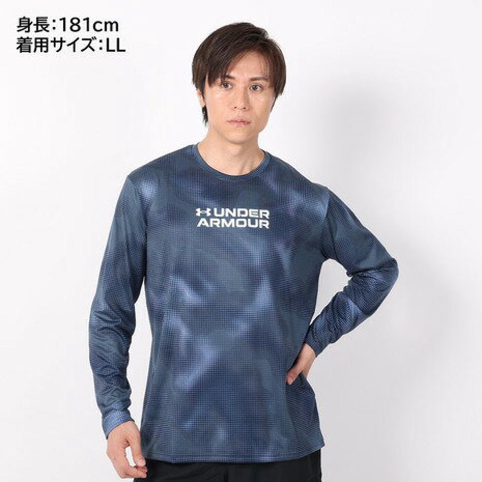 【10%OFFクーポン対象！11/2まで】アンダーアーマー（UNDER ARMOUR）（メンズ）長袖Tシャツ メンズ テック プリント ロングスリーブシャツ 1381358 480