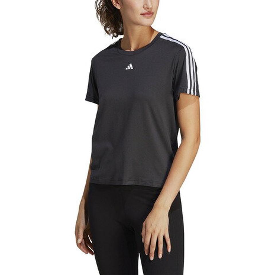 アディダス（adidas）（レディース）半袖Tシャツ レディース エッセンシャルズ スリーストライプス BUT04-IC5039