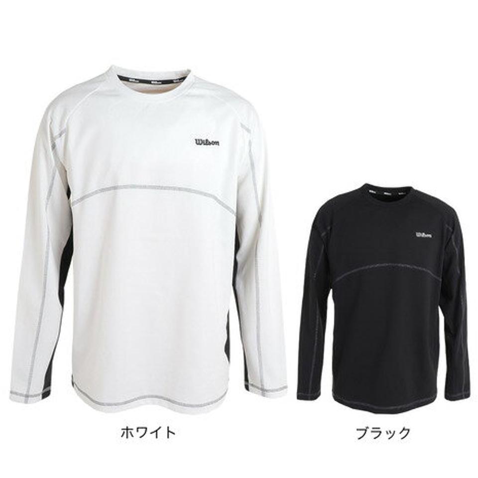 ウイルソン（Wilson）（メンズ）テニスウェア クルーネック長袖Tシャツ 443206