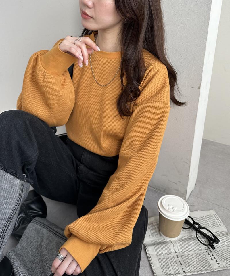 【ベストセラー】ワッフルロングTシャツ《WEB限定》