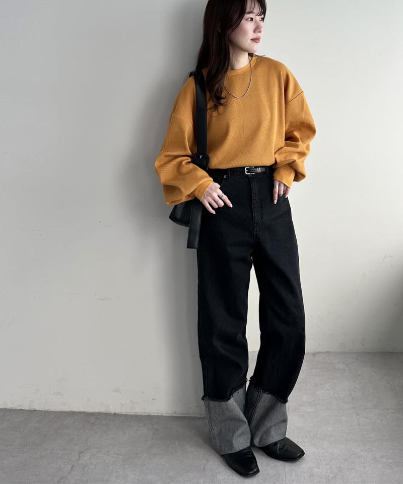 【ベストセラー】ワッフルロングTシャツ《WEB限定》