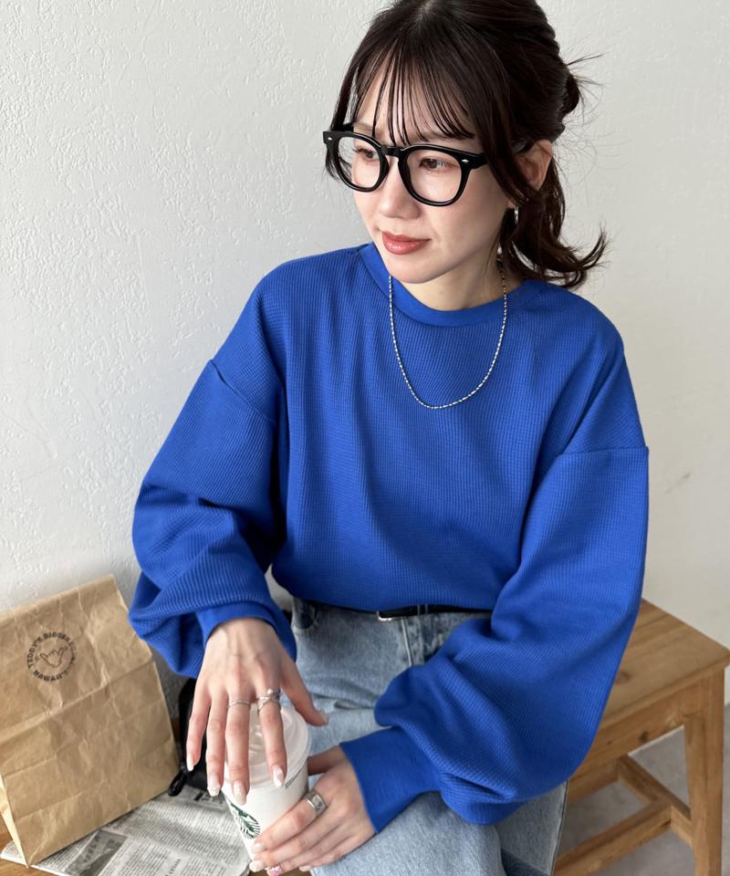 【ベストセラー】ワッフルロングTシャツ《WEB限定》