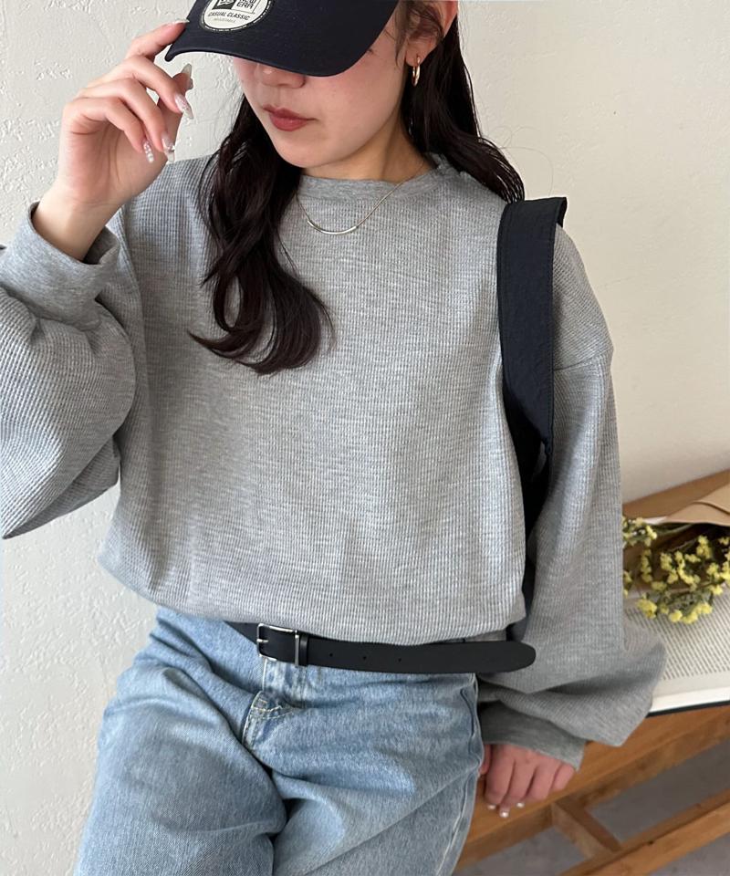 【ベストセラー】ワッフルロングTシャツ《WEB限定》