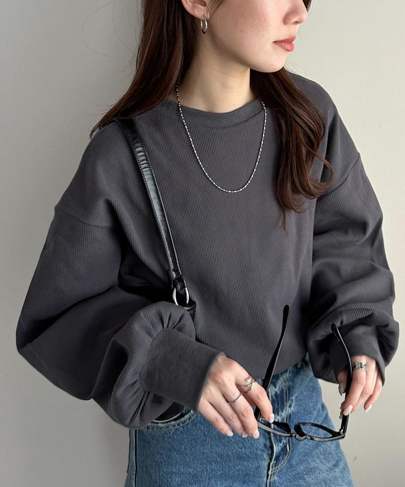 【ベストセラー】ワッフルロングTシャツ《WEB限定》