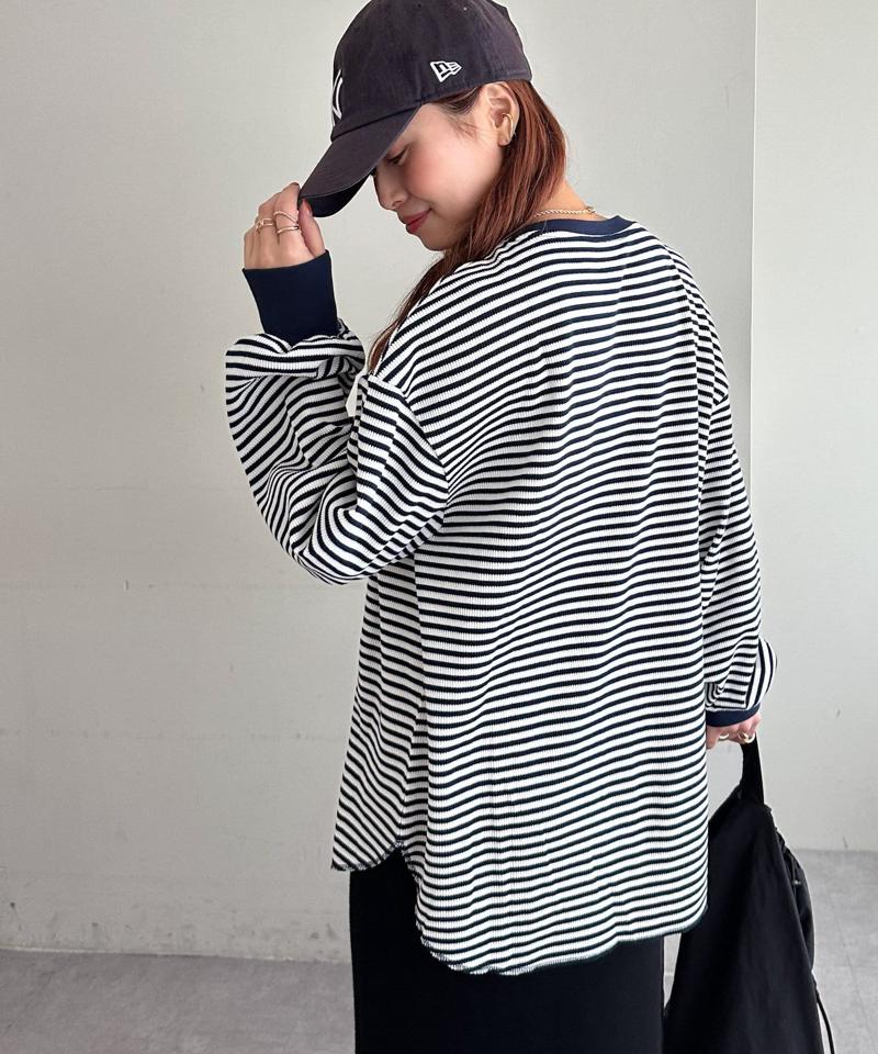 【ベストセラー】ワッフルロングTシャツ《WEB限定》
