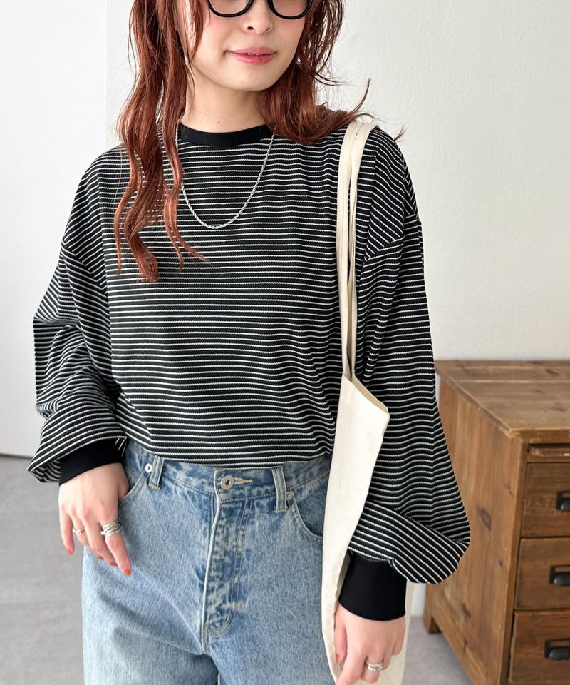 【ベストセラー】ワッフルロングTシャツ《WEB限定》