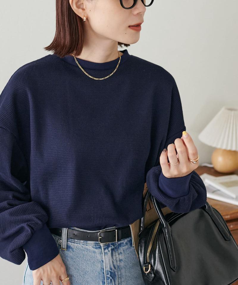 【ベストセラー】ワッフルロングTシャツ《WEB限定》