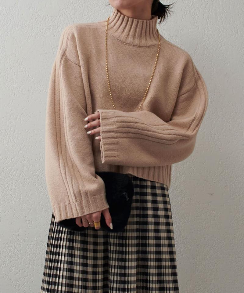 ワイドスリーブショートニット