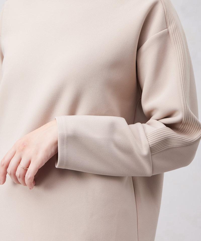 リブ切替接結カットジョーゼットプルオーバー