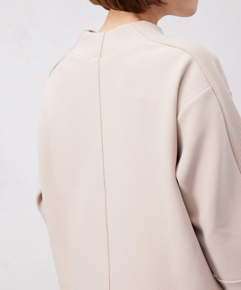 リブ切替接結カットジョーゼットプルオーバー