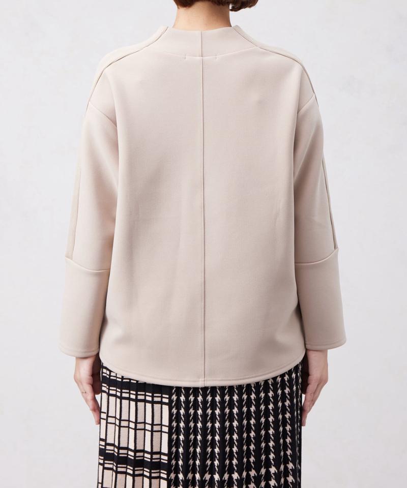 リブ切替接結カットジョーゼットプルオーバー