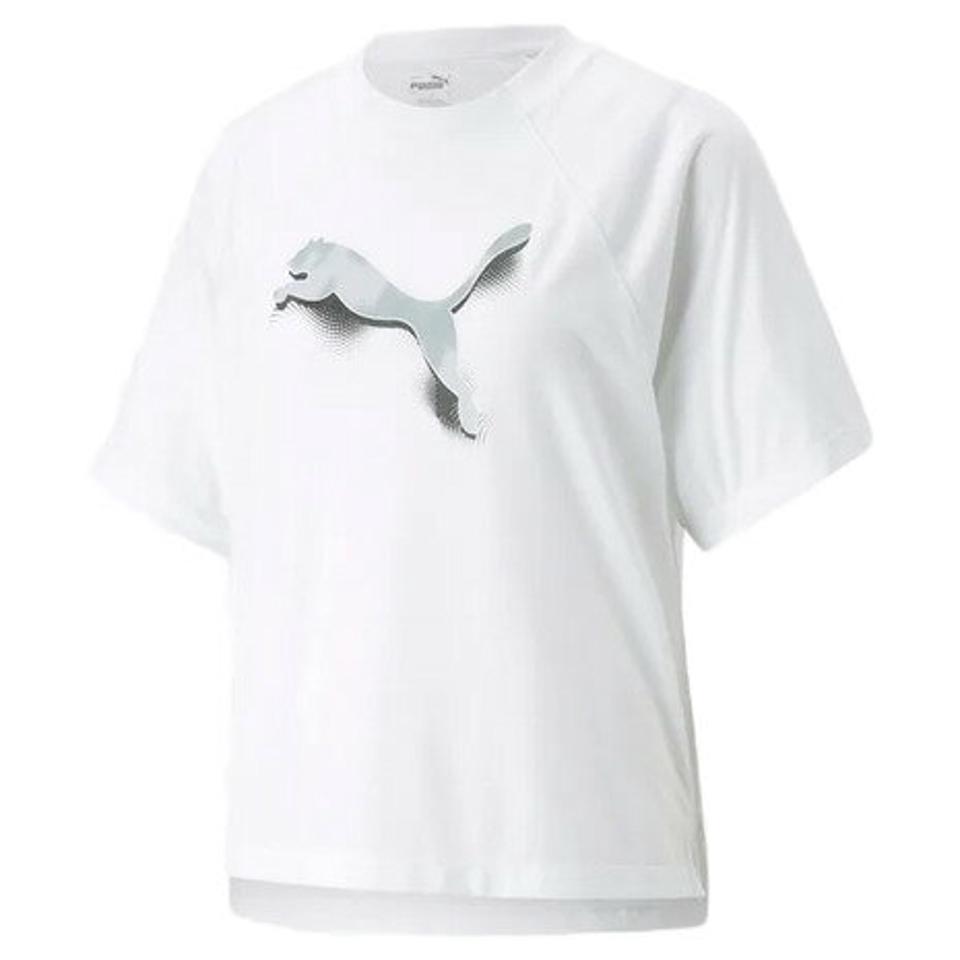 プーマ（PUMA）（レディース）半袖Tシャツ レディース モダンスポーツ オーバーサイズ 675597 02 WHT