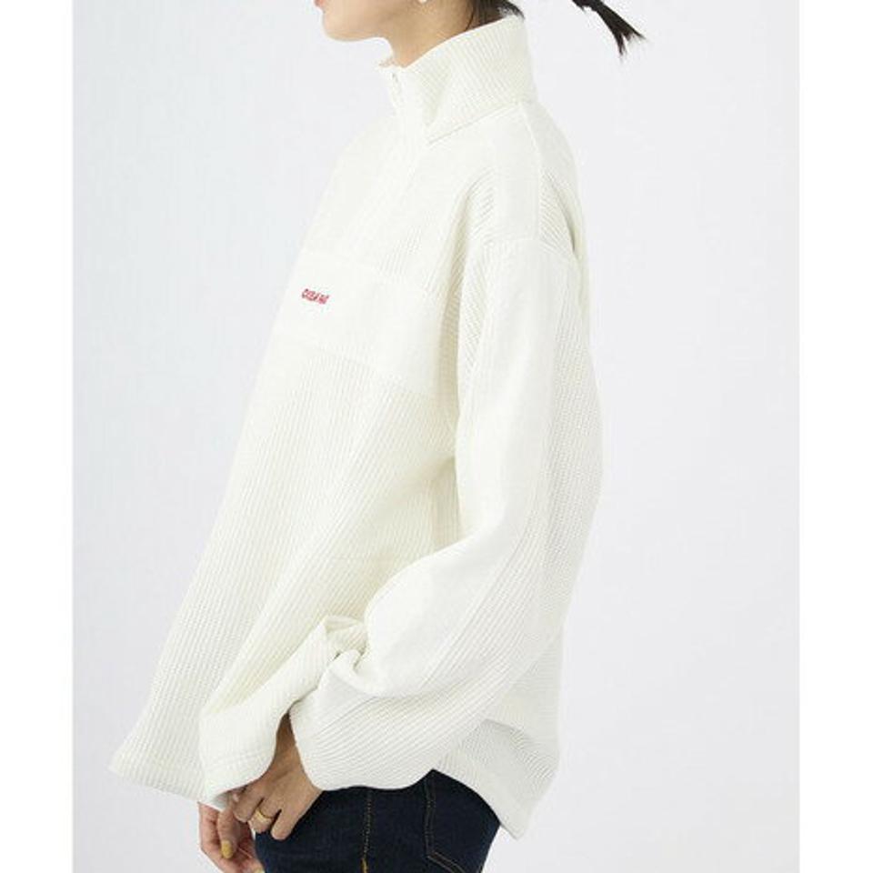 オーシャンパシフィック（Ocean Pacific）（レディース）ハーフジップ切り替え裏起毛ワッフルプルオーバー 553004IVO