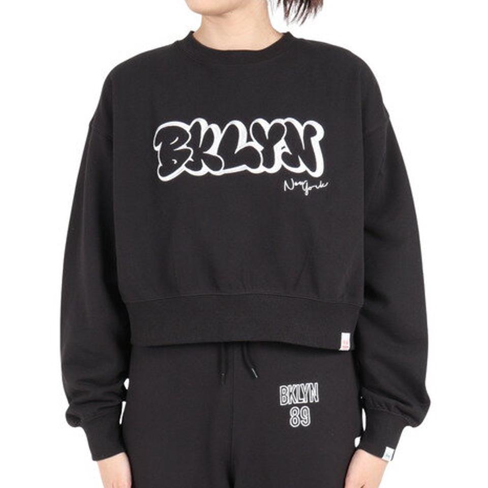 ヤックパック（YAK PAK）（レディース）トレーナー BKLYN 刺繍プルオーバー L3710000-01 BLK