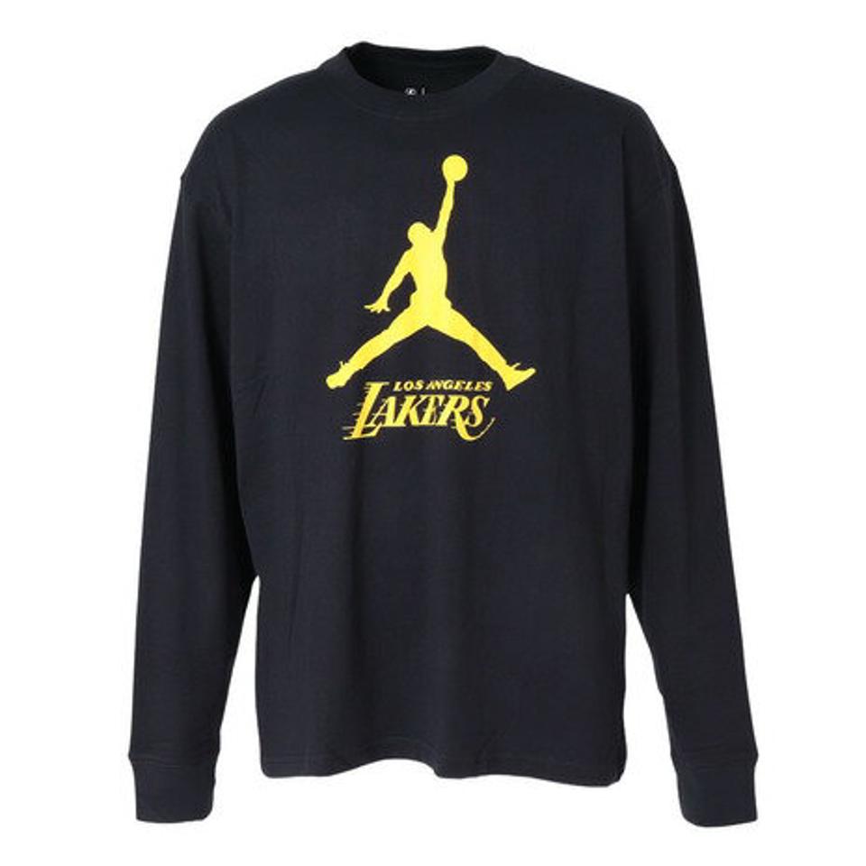 ジョーダン（JORDAN）（メンズ）バスケットボールウェア ロサンゼルス・レイカーズ エッセンシャル長袖Tシャツ FN1268-010