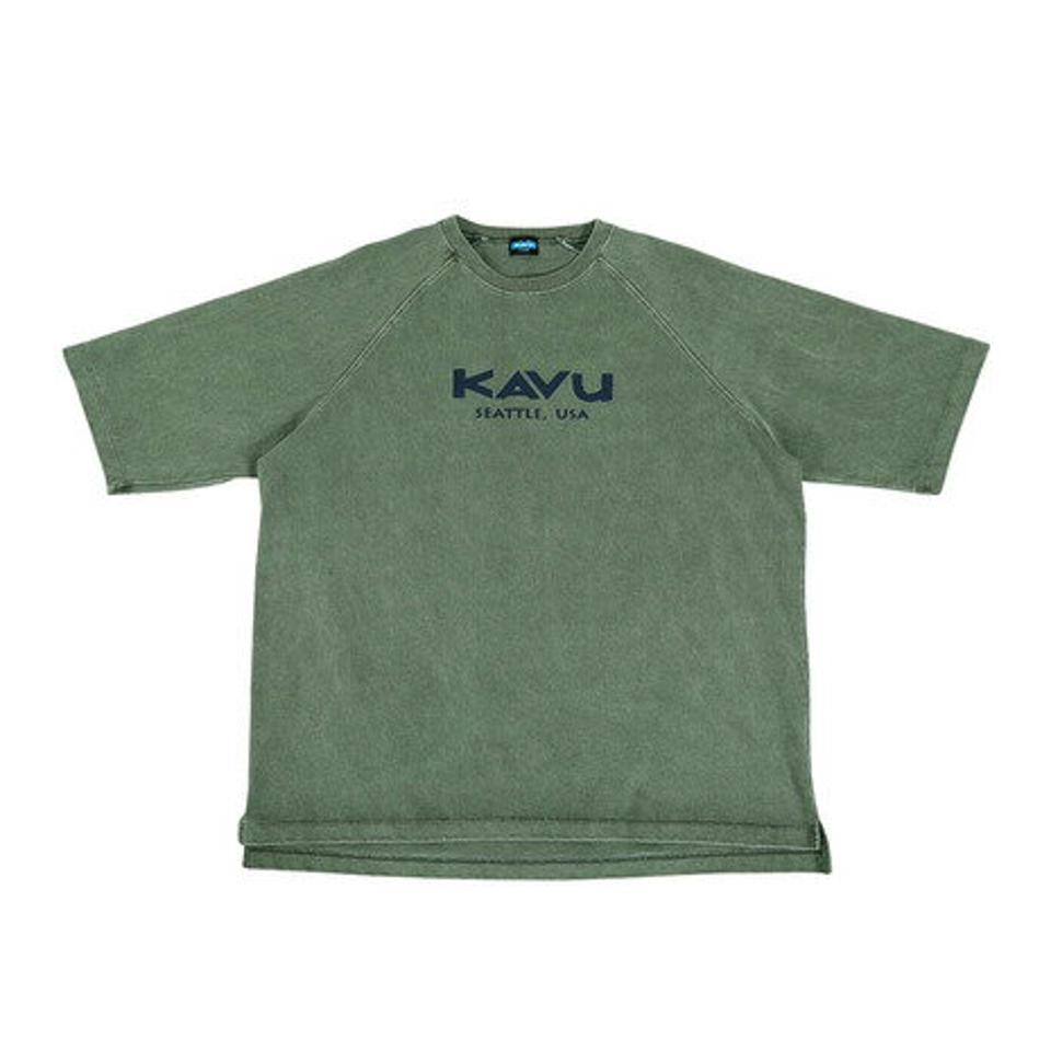 カブー（KAVU）（メンズ）半袖Tシャツ ヘビーウェイト Tシャツ 19821807 GRN グリーン
