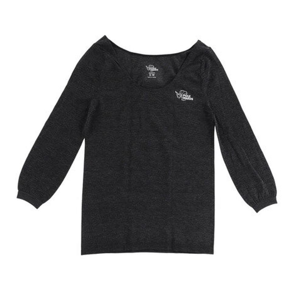 POLEWARDS（レディース）長袖アンダー 長袖Tシャツ デオアンダーウェア ロングスリーブシャツ PW2HHB12 ブラック