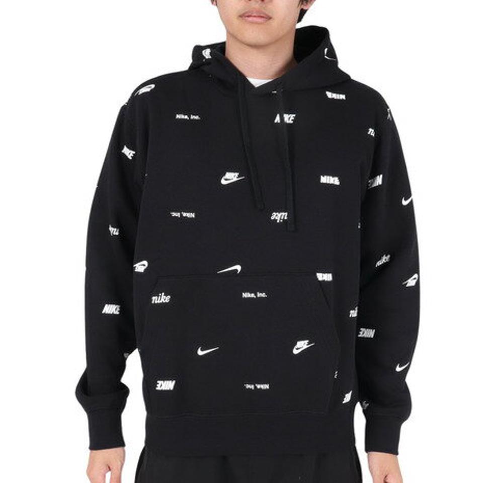 【1/10 24h限定 エントリー＆対象4店舗買い回りで最大P10倍！】ナイキ（NIKE）（メンズ）クラブ フリース オールオーバー プリント プルオーバー パーカー FB7435-010