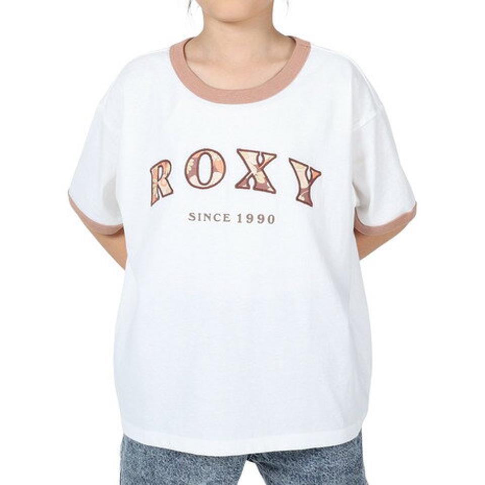 ロキシー（ROXY）（キッズ）半袖Tシャツ キッズ MINI VINTAGE FLOWER LOGO TST232107 WHT