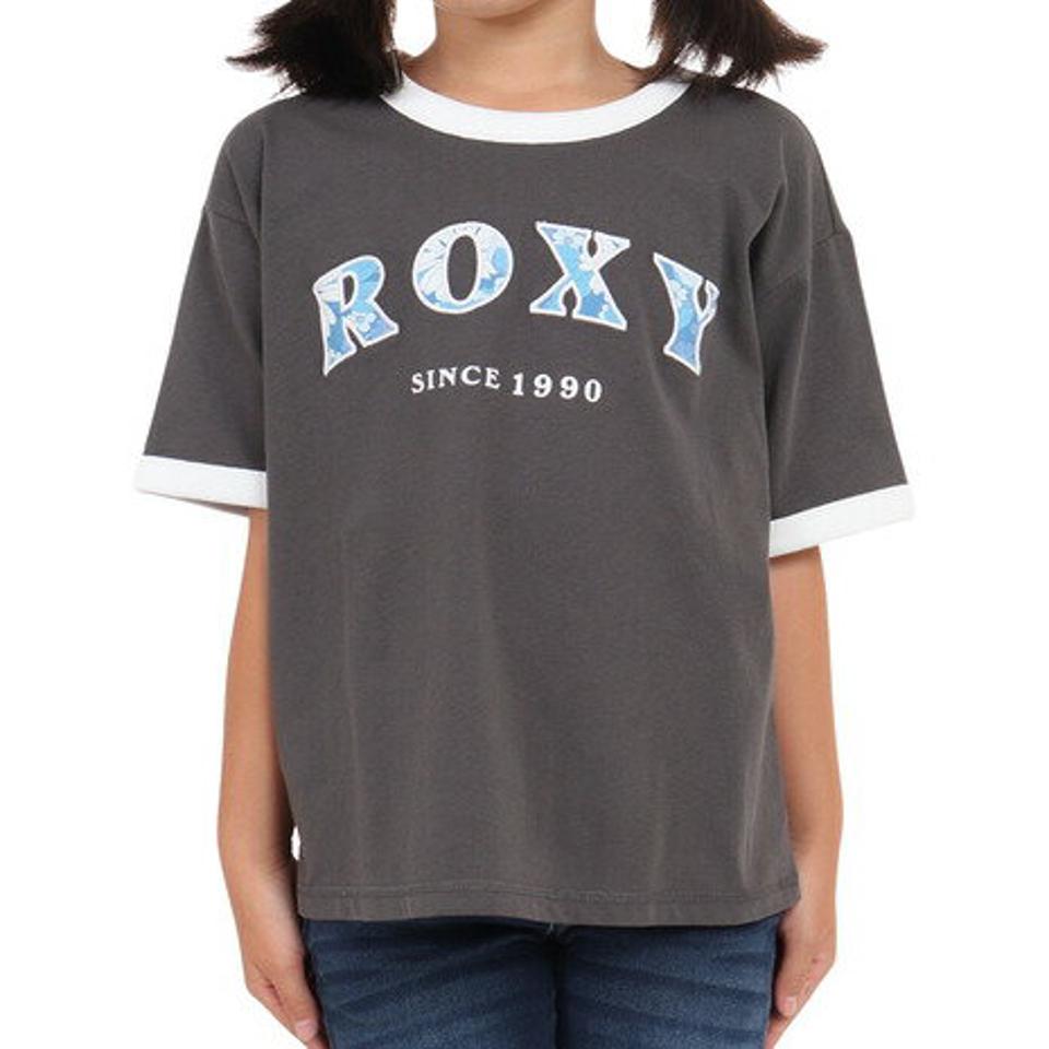 ロキシー（ROXY）（キッズ）半袖Tシャツ キッズ MINI VINTAGE FLOWER LOGO TST232107 BBK
