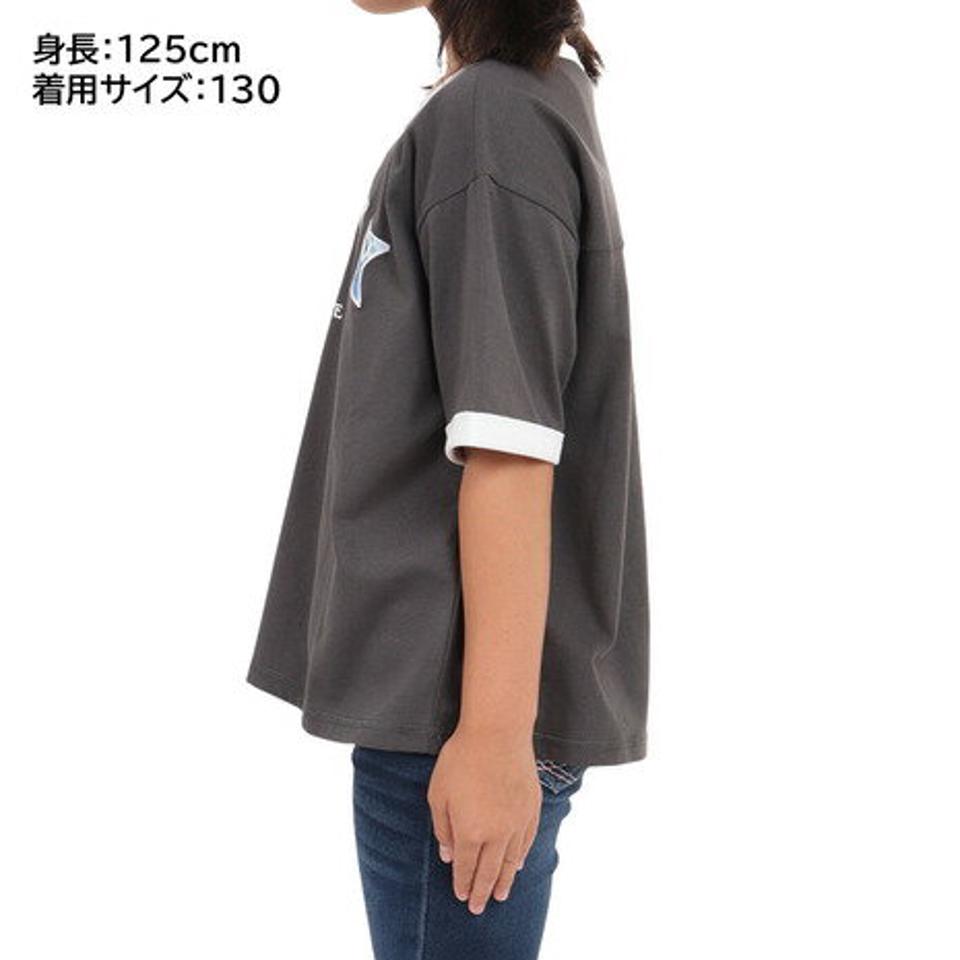 ロキシー（ROXY）（キッズ）半袖Tシャツ キッズ MINI VINTAGE FLOWER LOGO TST232107 BBK