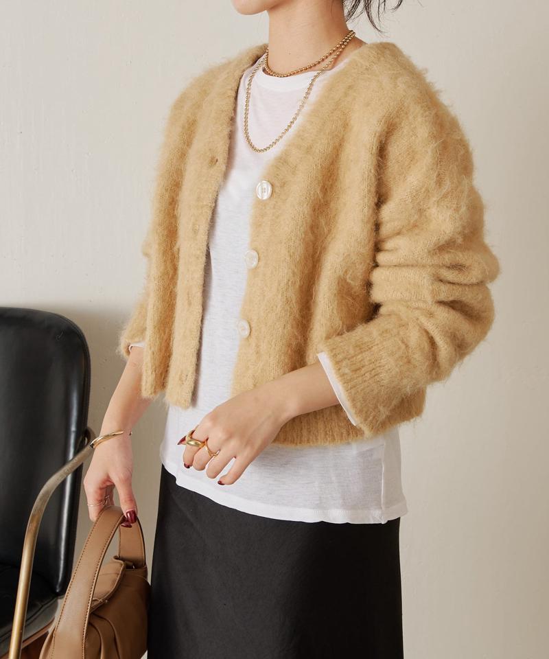 【WEB限定】2WAYシャギーショートニット