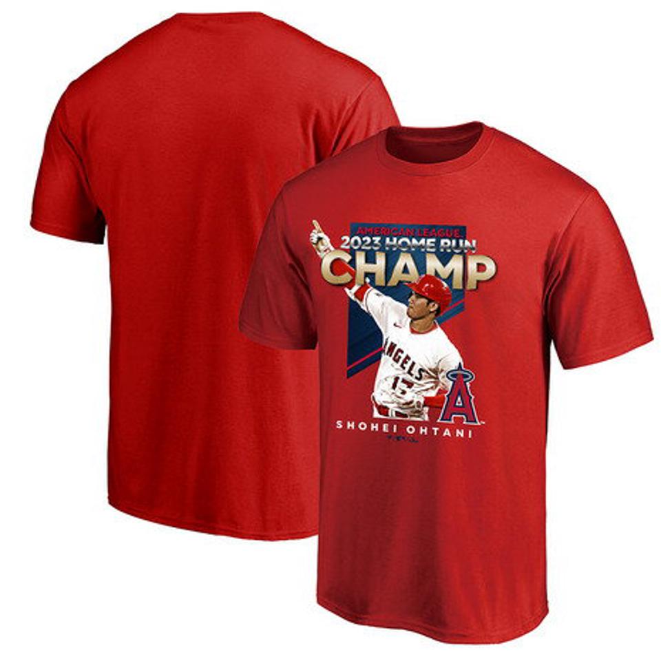 MJ・MLB（MJ・MLB）（メンズ、レディース） 野球ウェア 大谷選手 ホームラン王 Tシャツ 獲得記念 ML01-23FW-0002