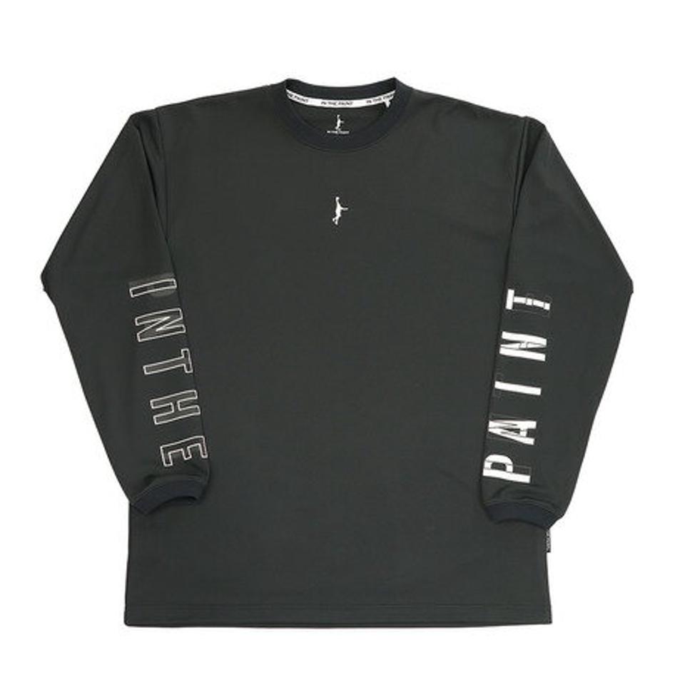 インザペイント（IN THE PAINT）（メンズ、レディース）バスケットボールウェア 長袖Tシャツ ITP23419BLK