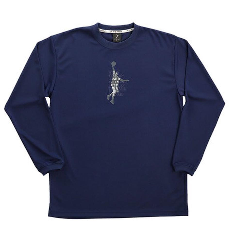 インザペイント（IN THE PAINT）（メンズ、レディース）バスケットボールウェア 長袖Tシャツ ITP23421NVY